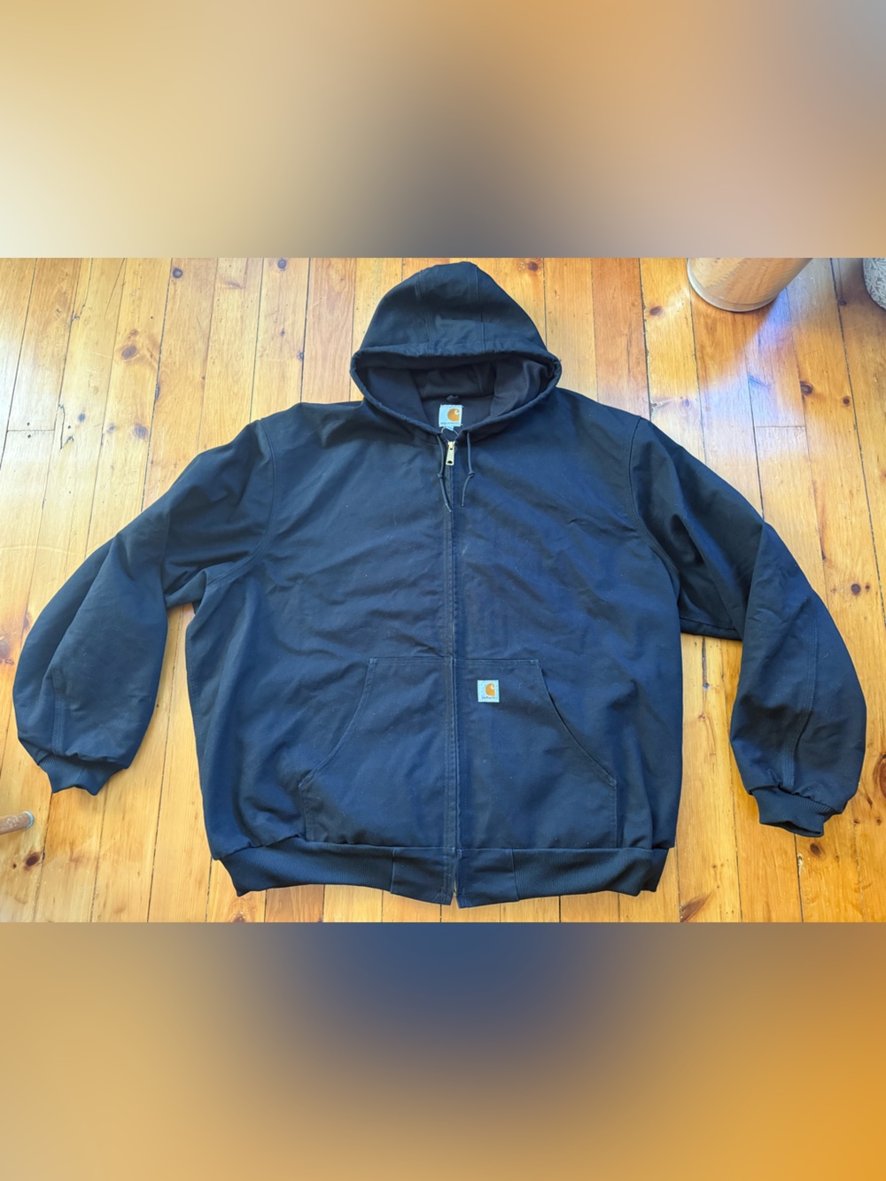 Carhartt Hooded Zip Up Jacket. Men’s 4 XL Tall. Made In USA UFCW Union Made